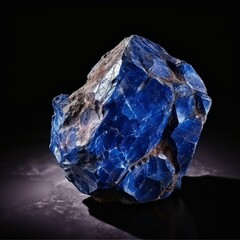 Sodalite isolated on black background