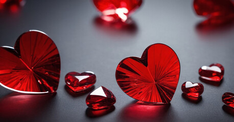 A large red heart that appears to be made of glass and is shattering into pieces. Numerous shards of glass are radiating outward from the breaking point.
