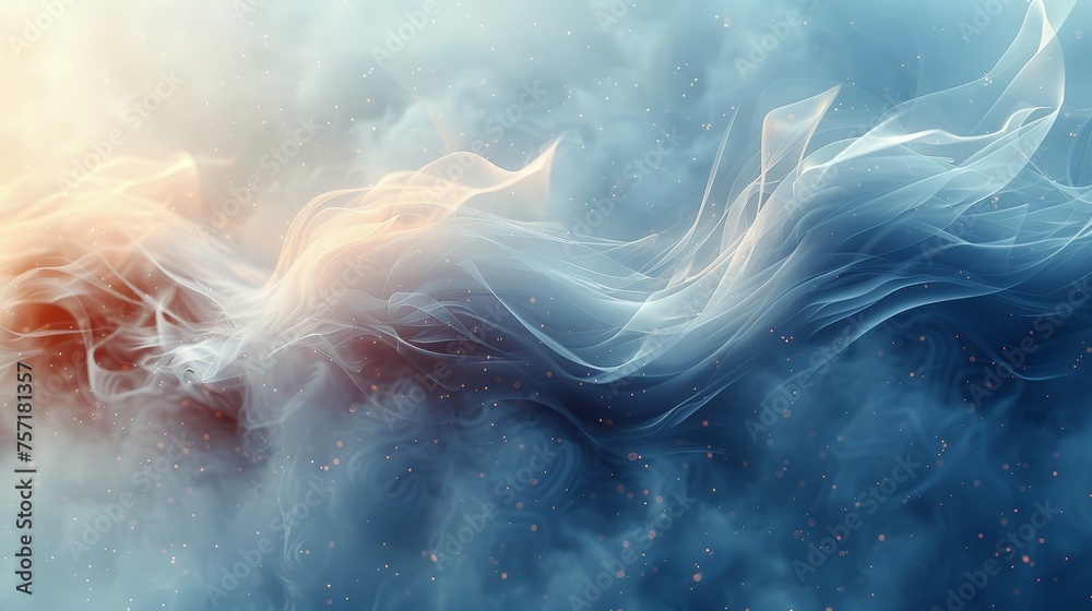 Poster swirl of clean air on a light background with arrows showing the movement. modern illustration.