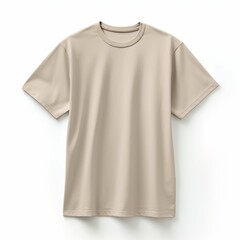 Beige T-Shirt isolated on white background