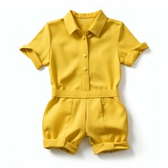 Yellow Romper isolated on white background