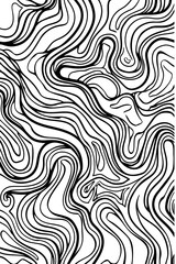 Fototapeta premium Simplistic yet mesmerizing pattern of lines flowing like gentle waves, symbolizing rhythm and motion in black and white