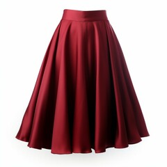 Bordeaux Skirt isolated on white background