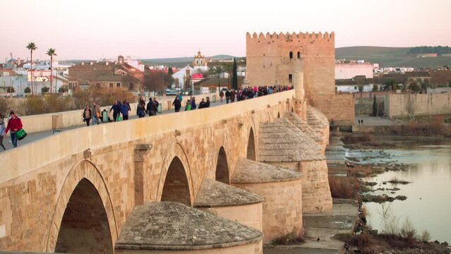 Roman bridge in Cordoba, Andalusia, Spain
