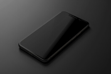 Realistic modern black smartphone mockup design for the mobile application.