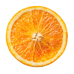 Orange slice isolated on transparent background
