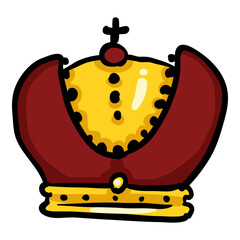 Royal Crown Hand Drawn Doodle Icon