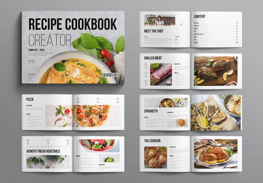 Recipe Book Creator Template Landscape