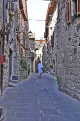 Vitorchiano, strade, vicoli, piazze e case della città medievale - Viterbo, Tuscia Lazio	