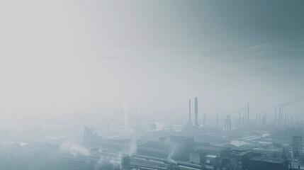 factory weather scenery Industrial high angle dusty and smoky.