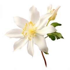 Fototapeta na wymiar Columbine Flower, isolated on white background