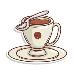 Coffee drink in cup illustration

