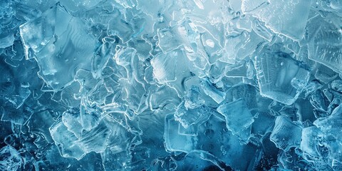 Ice, different shapes of ice, ice cubes, cold, frozen, background, wallpaper. - obrazy, fototapety, plakaty