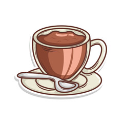 Coffee drink in cup illustration

