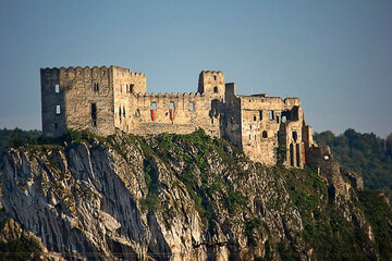 Old Beckov Castle.Medieval castle on a cliff  in Slovakia