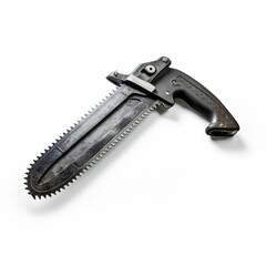 Obraz premium Hand Saw from the hardware store, isolated on white background