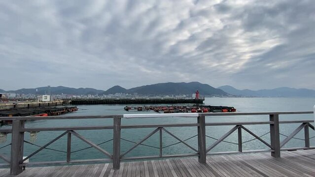 Scenic Japanese Port in Mojiko Japan
