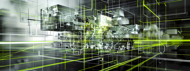 Obraz premium Architectural Matrix: The Blueprint of Tomorrow