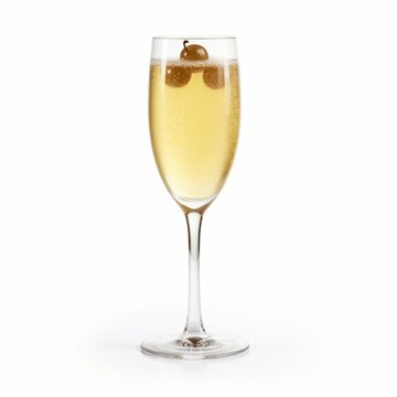 Champagne Cocktail Cocktail, isolated on white background