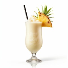 Pina Colada Cocktail, isolated on white background