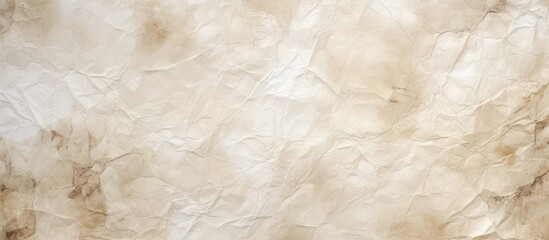 A close up of a piece of paper with a beige marble texture, resembling fur or wool. The peachcolored pattern is created using a chemical compound, giving it a unique flooring look