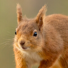 Cute little scottish red squirrel in the forest © Sarah