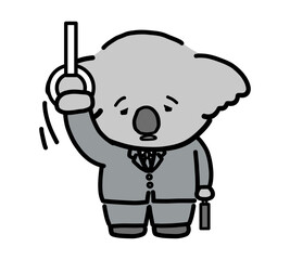 通勤中に眠くなるコアラのキャラクター