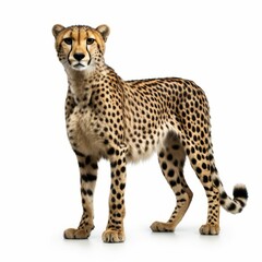 Cheetah isolated on white background