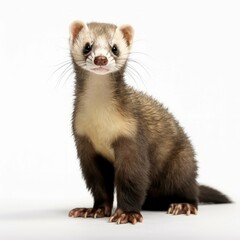 Fototapeta premium Ferret isolated on white background