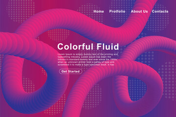 beautiful colroful 3d fluid flow modern background design