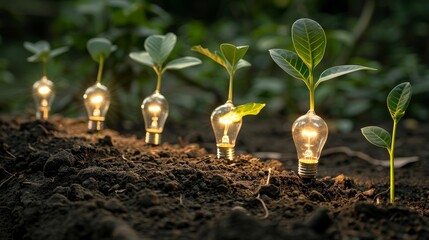 As seedlings grow in soil, innovation and ideas for 2022 are born, and this leads to success in the upcoming year. - obrazy, fototapety, plakaty
