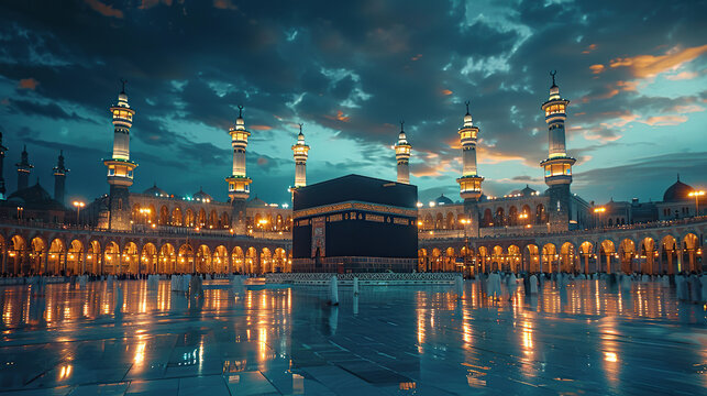 Khana e Kaba The Center of Faith holy place for muslims, pilgrims, hajj, ramadan, eid ul adha 