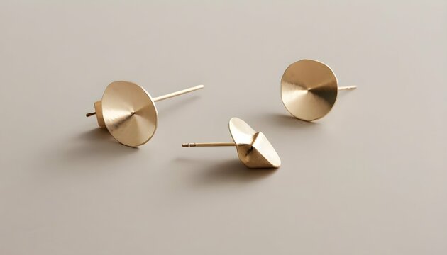 A Pair Of Minimalist Ear Jackets Featuring Sleek L