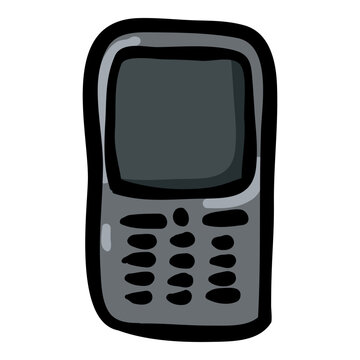 Mobile Phone Hand Drawn Doodle Icon