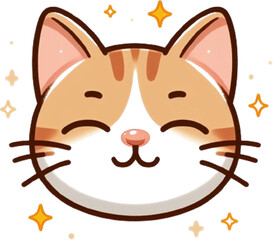 cat face cartoon icon