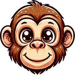 cartoon Monkey face icon