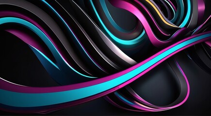 abstract 3d wave background