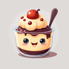 Cute Puding Logo Design Very Cool