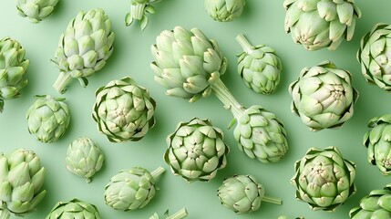 Fototapeta premium Greeting Card and Banner Design for Educational Purposes of National Artichoke Day Background