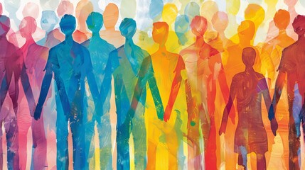Diverse Group of People Standing Together