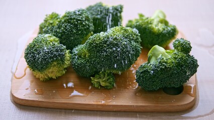Experience burst of color and flavor as broccoli meets aromatic spices. Perfect for content creators capturing vibrancy of broccolies goodness Dive into world of nutritious delights with broccoli