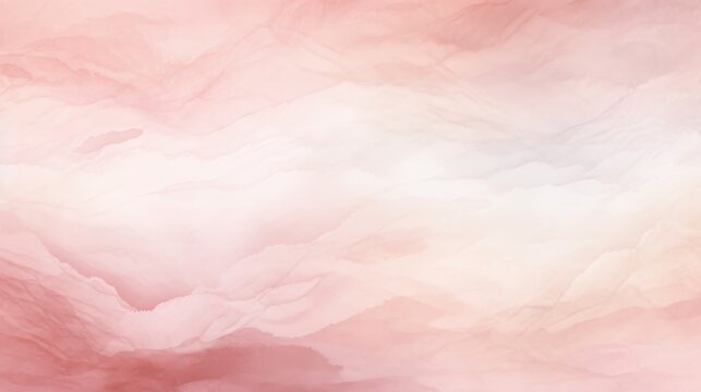 Abstract ombre watercolor background with Soft pink, Ivory, Rose gold