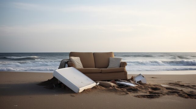 Couch on Sandy Beach