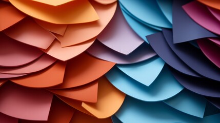 Close Up of Multicolored Paper Background