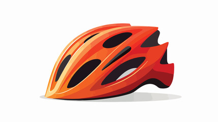 A minimalist flat icon of a bicycle helmet represen