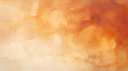 Abstract ombre watercolor background with Deep brown, Burnt orange with a hint of yellow, Cream
