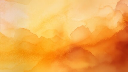 Abstract ombre watercolor background with Deep brown, Burnt orange with a hint of yellow, Cream - obrazy, fototapety, plakaty