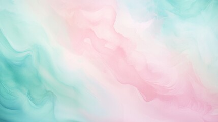 Fototapeta na wymiar Abstract ombre watercolor background with Cotton candy pink, Baby blue, Mint green