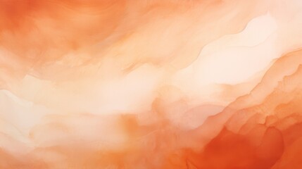 Obraz na płótnie Canvas Abstract ombre watercolor background with Burnt orange, Terracotta, Cream