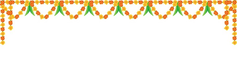 Beautiful floral dangler on transparent background